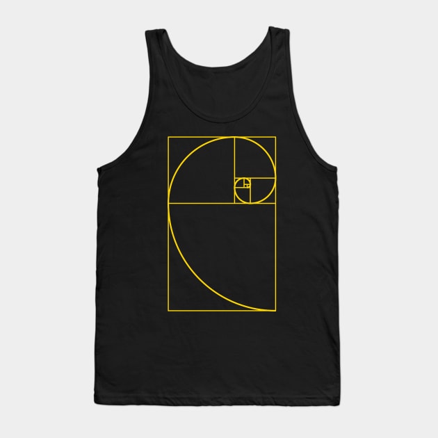 Golden Ratio Spiral Fibonacci Spiral Tank Top by vladocar